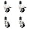 Service Caster 3 Inch 316SS Black Poly Swivel 1-7/8 Inch Expanding Stem Caster Lock Brake, 2PK SS316TTLEX20S314-PPUB-BLK-2-S-2-178 - alternate 1